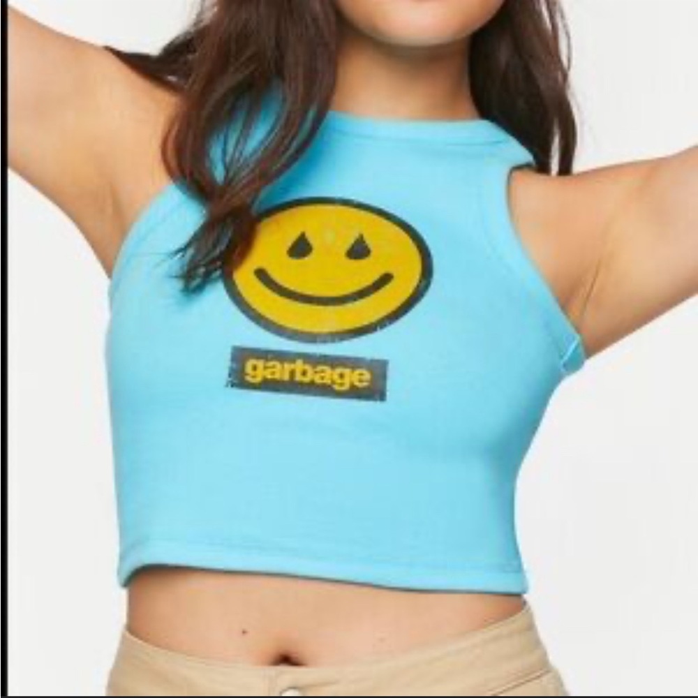 Forever 21 Garbage Crop Top Medium